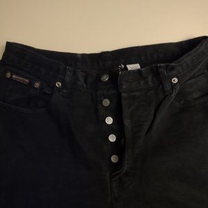 Calvin Klein Black Button Down Fly Jean